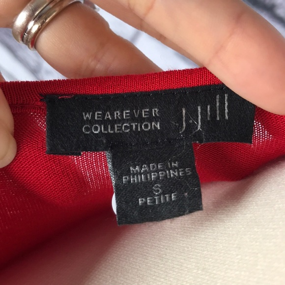 Red J. Jill Wearever Collection Short Sleeve Top - Picture 6 of 6